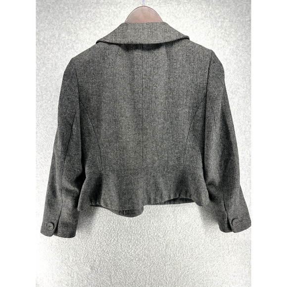 Ann Taylor Petites Womens Jacket Size 0P Dark Gray Long Sleeve Full Button - Picture 2 of 14